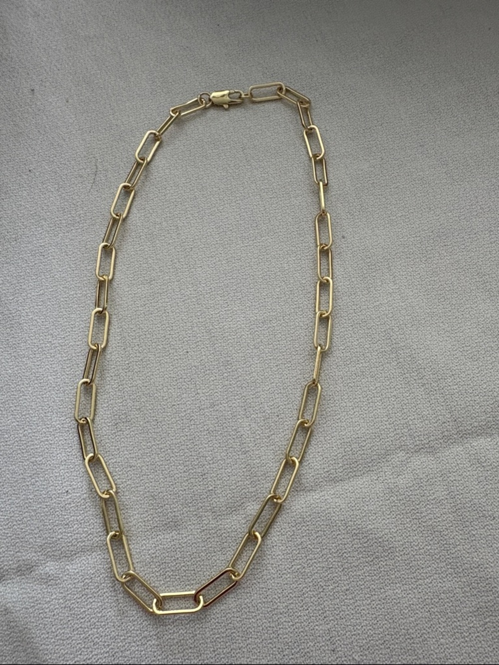 Rectangular Link Gold Necklace for Women